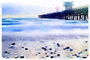 San Clemente Pier watercolor