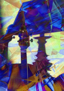 "Night Music Blues" iPhoneography and iPad art printed on metal - any size, the larger the better!